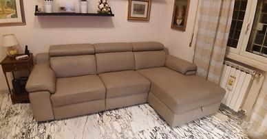 Divano in pelle relax e contenitore NUOVO