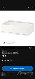 Cassetto Elvarli Ikea 80x51 bianco 