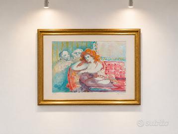 Aligi Sassu Acquaforte acquatinta donna