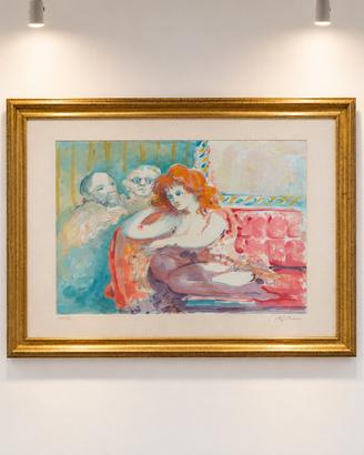 Aligi Sassu Acquaforte acquatinta donna