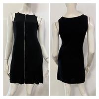 MAX&CO Vestito abito nero cerniera zip