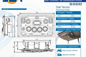 Aria condizionata per cabine trattori o mezzi