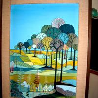 QUADRO DELL'ARTISTA  N. RUBINI PAESAGGIO