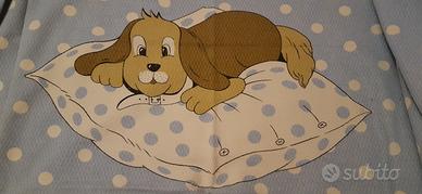 Copriletto singolo in cotone celeste