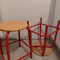 Coppia di sgabelli fissi vintage