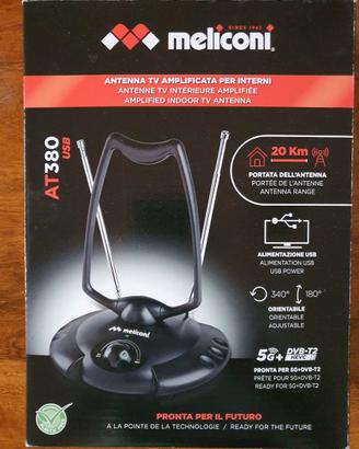 Meliconi AT 380 USB Antenna TV per Interni