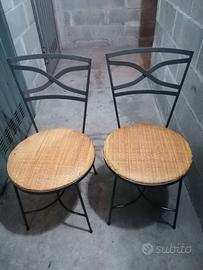 Sedie in ferro battuto 
