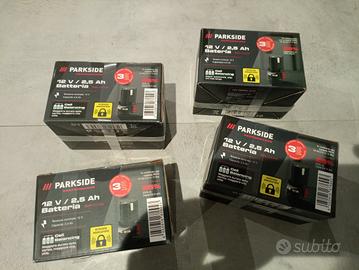 4 pezzi 2,5ah parkside 