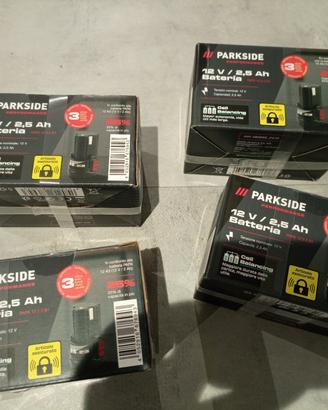 4 pezzi 2,5ah parkside 
