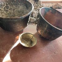 tre mastelle di rame