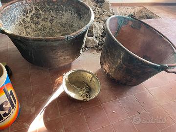 tre mastelle di rame