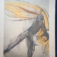 Manzu' Giacomo Litografia Originale con Timbro Ga 