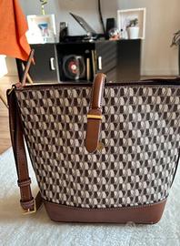 Borsa a tracolla Mango "Ivan" logo marrone - nuova