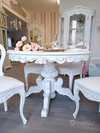 tavolo e sedie shabby chic 
