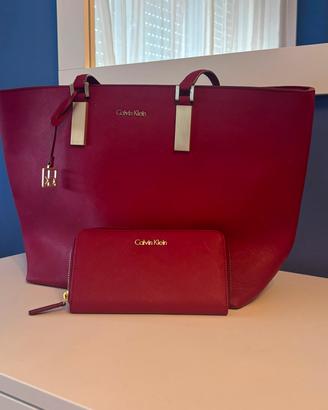 borsa calvin klein con portafogli