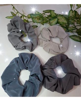 4 scrunchies in seta-soie 