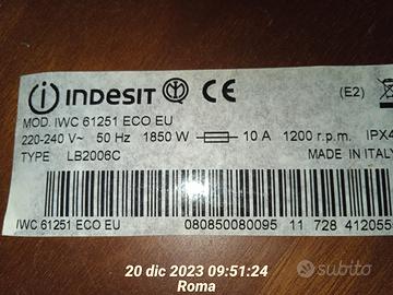 ricambi per lavatrice Indesit 