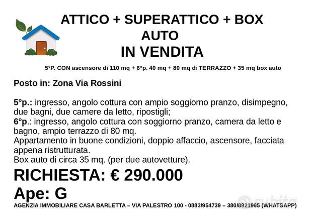 Attico con super attico + box auto - Borgovilla