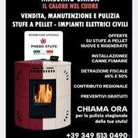spazzacamino pulizia stufe pellet ,camini legna