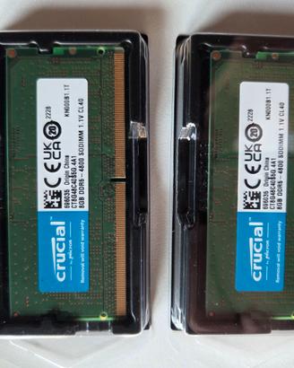 RAM CRUCIAL SODIM 16GB (8GBx2) DDR5 4800