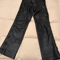 Pantaloni in pelle Custom per moto.