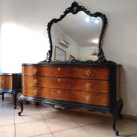 Trittico (cassettiera e comodini) Chippendale