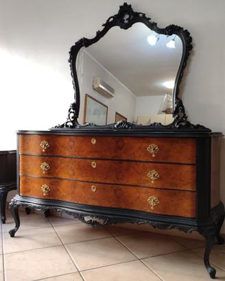 Trittico (cassettiera e comodini) Chippendale