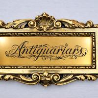 Targa in ottone decorativa vintage in stile rococò
