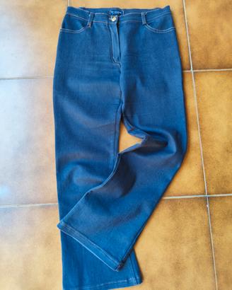 Jeans UP Woman Taglia M Blu Scuro Vita Alta Straig