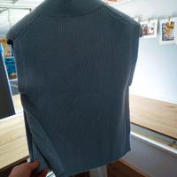 💙 Gilet in maglia azzurro – Collo alto con zip 💙