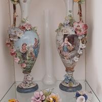 2 Anfore 800/900 Vasi Capodimonte Mollica h 60 RRR