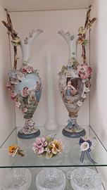 2 Anfore 800/900 Vasi Capodimonte Mollica h 60 RRR