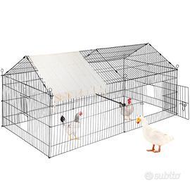 Pollaio in Metallo da Giardino per Pollame con Cop