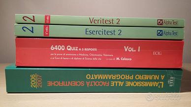 Libri di esercizio per test di ammissione