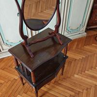 Specchio da tavolo e tavolino vintage 