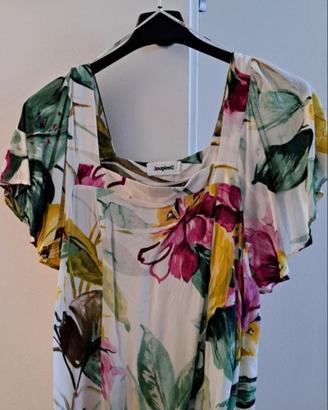 Blusa Desigual floreale bianca