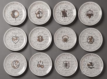 Serie completa piatti Zodiaco P. Fornasetti