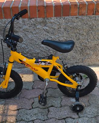 bici bambino bimbo 12 pollici con rotelle