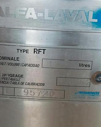 frigo latte alfalaval 1200 litri