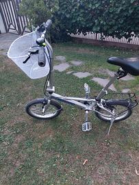 bicicletta pieghevole con carrettino