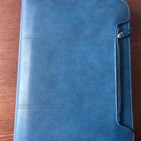 Cartella porta blocchi in similpelle blu