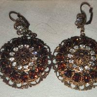 Orecchini Pendenti Vintage Bigiotteria. Misure in 