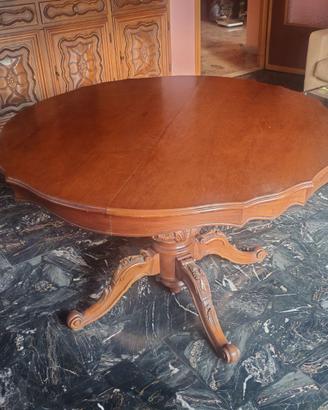 Tavolo rotondo in legno estensibile