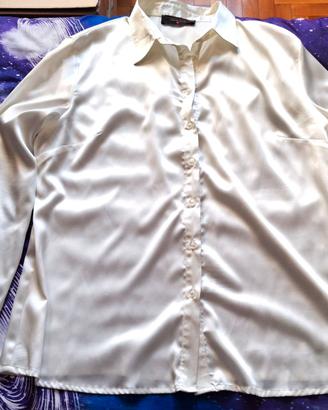 CAMICETTA BLOUSE SANDRO FERRONE Mis. XL Lucida Us.
