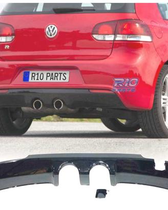 DIFFUSORE VOLKSWAGEN VW GOLF 6 LOOK R20 NERO LUCID
