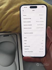 iPhone 15 plus 128gb batteria 85% tutto originale