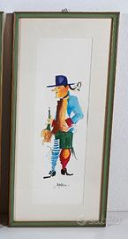 Acquerello maschera del carnevale - Stenterello