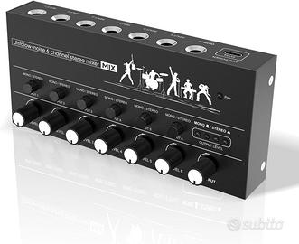 Mini Mixer Audio 6 Canali Controllo Indipendente