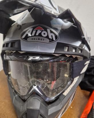 Parapetto paraschiena enduro/motocross + casco