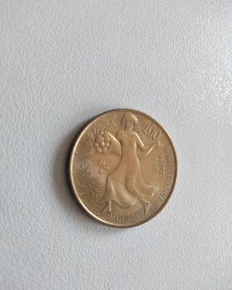 200 lire Repubblica Italiana 1981 rara